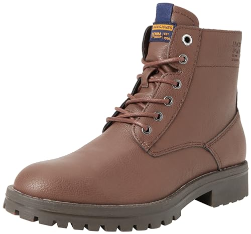 JACK & JONES A/S Herren JFWBERNIE Boot PU Schnürstiefelette, Java, 42 EU von JACK & JONES