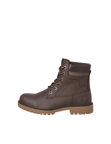 JACK & JONES A/S Herren JFWFINIUS Nubuck Boot PU Schnürstiefelette, Java, 43 EU von JACK & JONES