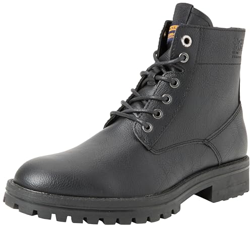 JACK & JONES Herren JFWBERNIE Boot PU Schnürstiefelette 12243413 ,Anthrazit ,41 EU von JACK & JONES