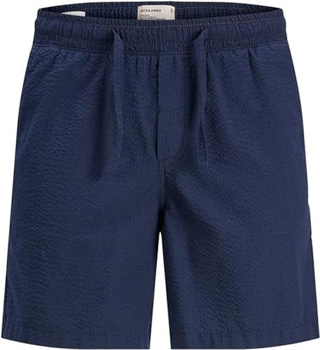 Bestseller AS Herren Chino Shorts Leichte Krepp Hose Kurze Bermuda Pants JPSTJEFF JJJOGGER, Farben:Navy, Größe:S von JACK & JONES