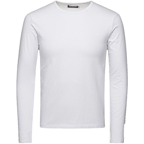 JACK & JONES Herren Basic Rundhals O-Neck Langarm LS Shirt 12059220 S,M,L,XL,XXL NEU (S, 2 Weiß) von JACK & JONES