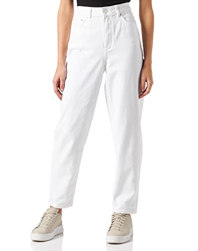 JACK & JONES Damen Jjxx Jxlisbon Mom Hw Cre4010 Jeanshose, White Denim, 24W / 30L EU von JACK & JONES