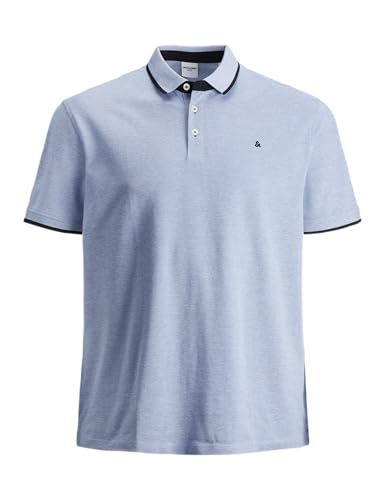 Jack & Jones Plus Herren Jjepaulos Polo Noos Ps T Shirt, Bright Cobalt/Detail:ps, 3XL Große Größen EU von JACK & JONES