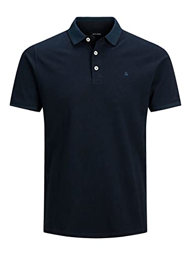 JACK & JONES Polo Shirt Herren, Dark Navy/Detail:ps, XXL Große Größen von JACK & JONES