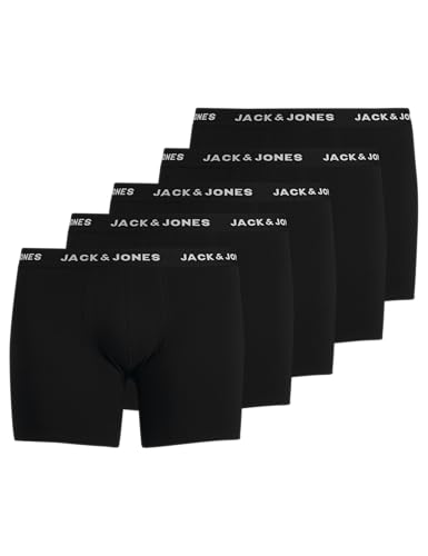 JACK&JONES Herren Boxer Shorts, 5er Pack - JACHUEY Trunks Plus, Baumwoll-Stretch Schwarz 7XL von JACK & JONES