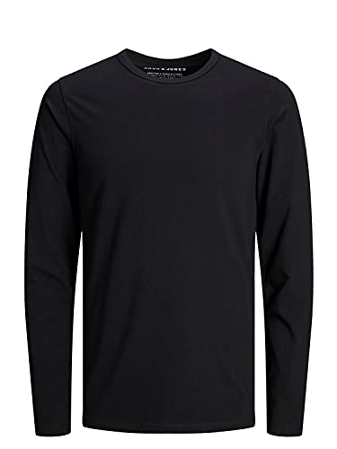 JACK & JONES Male Langarm-T-Shirt Einfarbig Rundhals Langarm-T-Shirt von JACK & JONES