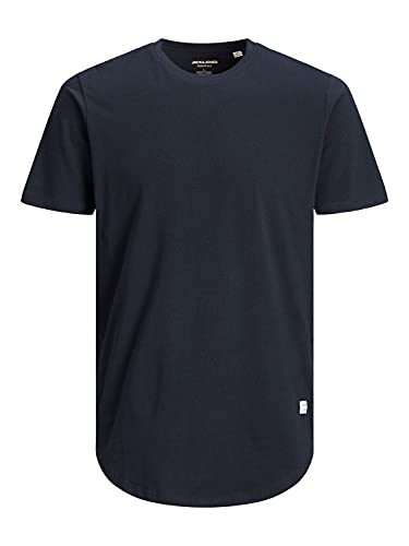 JACK & JONES Herren Rundhals T-Shirt JJENOA - Regular Fit Plussize XXL-8XL, Größe:4XL, Farbe:Navy Blazer 12184933 von JACK & JONES