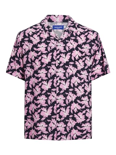 JACK & JONES Herren Hemd Jorluke Palma AOP Resort Shirt Ss Ln, Prism Pink, S JACK & JONES Herren Hemd Jorluke Palma AOP Resort Shirt Ss Ln, Prism Pink, S von JACK & JONES