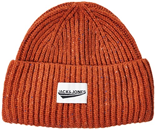 Herren Jack & Jones Gerippte Mütze | Winter Beanie Kopfbedeckung | Hipster Hat JACIVAR, Größen:One Size, Farben:Rot von JACK & JONES