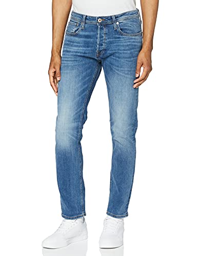 Herren Jack & Jones Jeans Tim Straight Legs Slim Fit Flat Front Tim ORIGINAL, Farben:Dunkelblau, Größe Jeans:33W / 36L von JACK & JONES