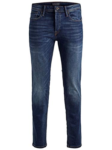 JACK & JONES Herren Jeans Tim Straight Legs Slim Fit Flat Front Tim ORIGINAL, Farben:Dunkelblau-2, Größe Jeans:32W / 34L von JACK & JONES