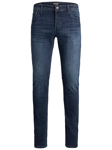 JACK & JONES Herren Slim Fit Jeans Glenn Skinny Tapered JJI Glenn ORIGINAL AM, Farben:Dunkelblau, Größe Jeans:33W / 34L von JACK & JONES