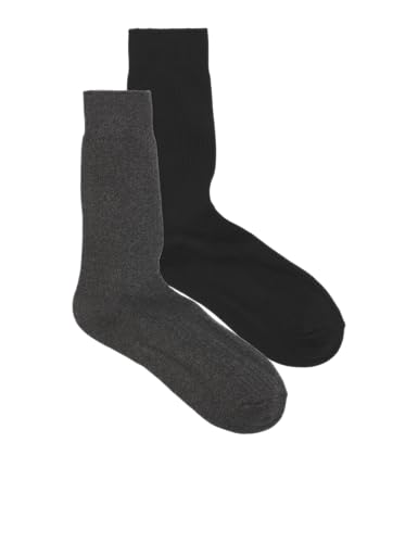 JACK & JONES Jac Premium Socks 2 Pack Noos, Black/Pack:Dark Grey Melange,Einheitsgröße von JACK & JONES