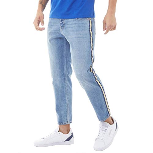 JACK & JONES, Frank Leen Cropped, Herren 7/8 Herren Jeans Hose Denim Ohne Stretch Blue Galon W 30 L 32 [23713] von JACK & JONES