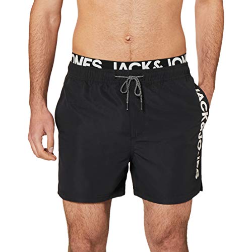 JACK & JONES Aruba Swim Shorts Herren Badehose, Farbe:Black (Logo), Größe:XXL von JACK & JONES