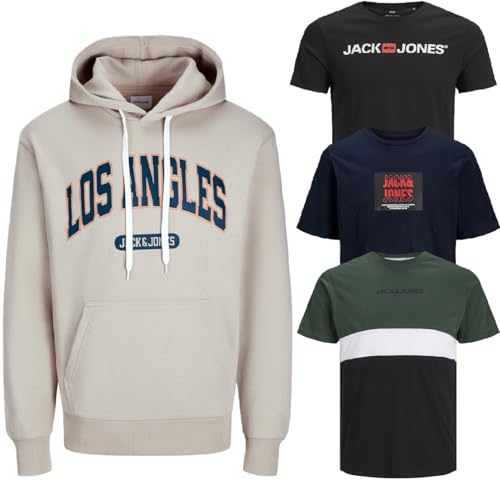 JACK & JONES " 2er / 3er / 4er Pack Größe M Kapuzenpullover T-Shirt Hoodie Sweat Trunk Boxer Short Herren Male Teenager Kinder Medium (M, Paket #04) von JACK & JONES