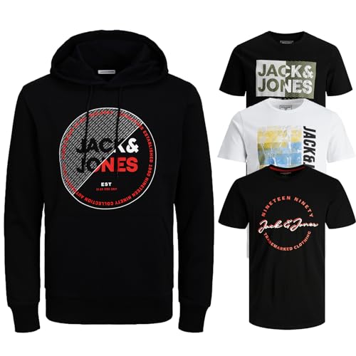 JACK & JONES " 2er / 3er / 4er Pack Größe M Kapuzenpullover T-Shirt Hoodie Sweat Trunk Boxer Short Herren Male Teenager Kinder Medium (M, Paket #05) von JACK & JONES