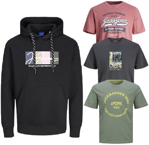 JACK & JONES " 2er / 3er / 4er Pack Größe M Kapuzenpullover T-Shirt Hoodie Sweat Trunk Boxer Short Herren Male Teenager Kinder Medium (M, Paket #05) von JACK & JONES
