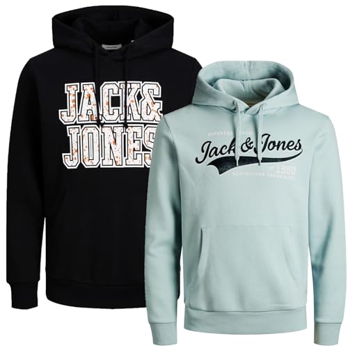 JACK & JONES " 2er / 3er / 4er Pack Größe M Kapuzenpullover T-Shirt Hoodie Sweat Trunk Boxer Short Herren Male Teenager Kinder Medium (M, Paket #12) von JACK & JONES