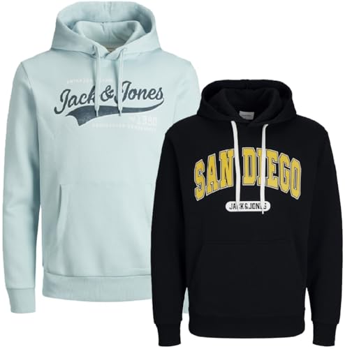 JACK & JONES " 2er / 3er / 4er Pack Größe M Kapuzenpullover T-Shirt Hoodie Sweat Trunk Boxer Short Herren Male Teenager Kinder Medium (M, Paket #16) von JACK & JONES