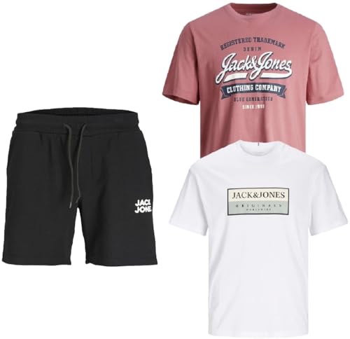 JACK & JONES " 2er / 3er / 4er Pack Größe M Kapuzenpullover T-Shirt Hoodie Sweat Trunk Boxer Short Herren Male Teenager Kinder Medium (M, Paket #19) von JACK & JONES