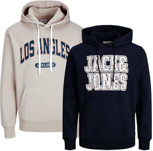 JACK & JONES " 2er / 3er Pack Größe S Kapuzenpullover T-Shirt Hoodie Sweat Herren Male Teenager Kinder Small (S, Paket 28) von JACK & JONES