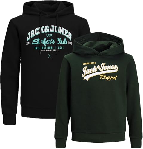 JACK & JONES " 2er / 3er Pack Größe S Kapuzenpullover T-Shirt Hoodie Sweat Herren Male Teenager Kinder Small (S, Paket 6) von JACK & JONES