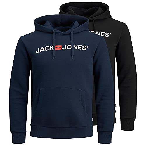 JACK & JONES Herren Jjecorp Old Logo 2pk Mp Hooded Sweatshirt, Schwarz, L EU von JACK & JONES