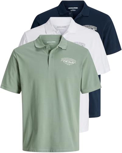 JACK & JONES 3er Pack Basic Poloshirt Herren (3er Pack Mix 15, S) von JACK & JONES