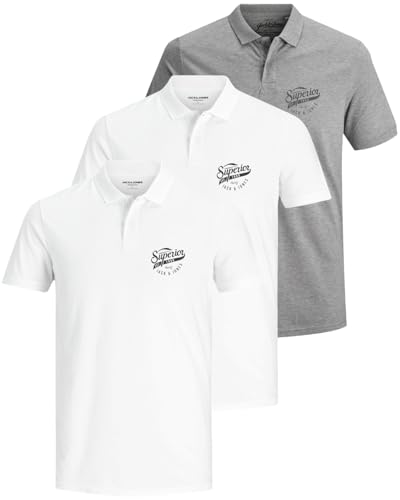 JACK & JONES 3er Pack Basic Poloshirt Herren (3er Pack Mix 19, XL) von JACK & JONES