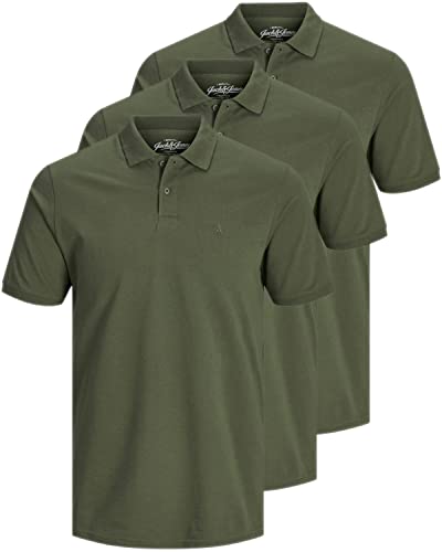 JACK & JONES 3er Pack Basic Poloshirt Herren (3er Pack Mix 9, L) von JACK & JONES