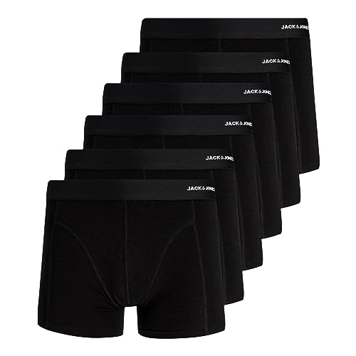 JACK & JONES 6er Pack Herren Unterhosen Shorts Boxershorts Bamboo Trunks, Farbe:Schwarz, Größe:M, Artikel:-Black/Black/Black JACK & JONES 6er Pack Herren Unterhosen Shorts Boxershorts Bamboo Trunks, Farbe:Schwarz, Größe:M, Artikel:-Black/Black/Black von JACK & JONES