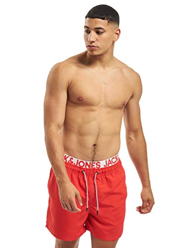 JACK & JONES Aruba Swim Shorts Herren Badehose, Farbe:Fiery Red (ohne Logo), Größe:S von JACK & JONES