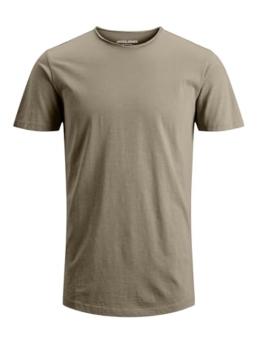 JACK&JONES Basic T-Shirt Rundhals Kurzarm Jersey Baumwolle Shirt Regular Fit JJEBASHER, Farben:Braun, Größe:L von JACK & JONES