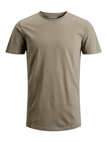 JACK&JONES Basic T-Shirt Rundhals Kurzarm Jersey Baumwolle Shirt Regular Fit JJEBASHER, Crockery,L von JACK & JONES
