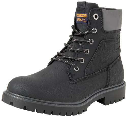 Jack & Jones Bestseller A/S Herren JFWFINIUS Nubuck Boot PU Schnürstiefelette, Anthracite, 41 EU von JACK & JONES