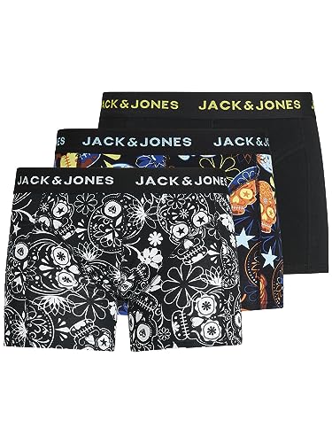 JACK & JONES Boxershorts 3er Pack Herren Trunks Shorts Baumwoll Mix Unterhose, Größe:S, Farbe:Mehrfarbig #4 von JACK & JONES