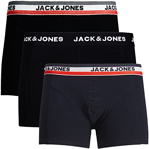 JACK & JONES Boxershorts 3er Pack Herren Trunks Shorts Baumwoll Mix Unterhose bi.s99 (L, Mehrfarbig @24) von JACK & JONES