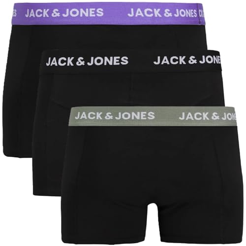 JACK & JONES Boxershorts 3er Pack Herren Trunks Shorts Baumwoll Mix Unterhose bi.s99 (XXL, Mehrfarbig @17) von JACK & JONES
