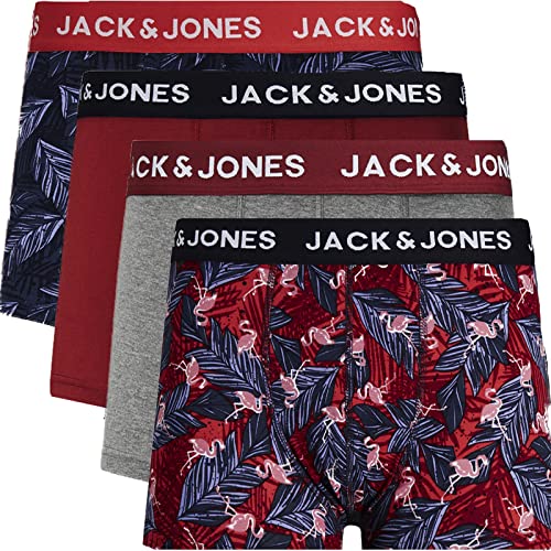 JACK & JONES Boxershorts 4er Pack Herren Trunks Shorts Baumwoll Mix Unterhose x.6a12 (M - 4er, Mehrfarbig #72) von JACK & JONES