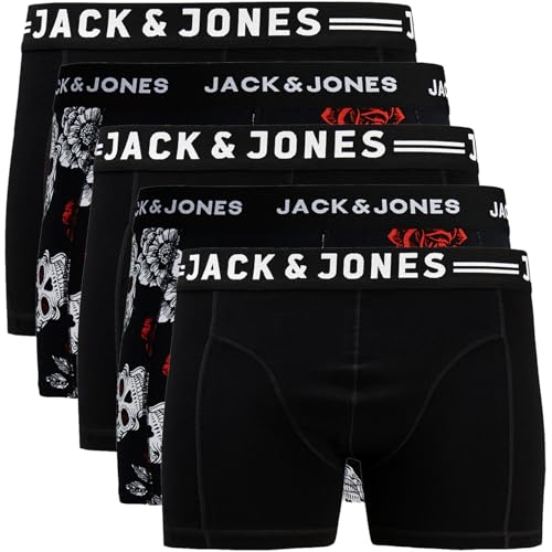 JACK & JONES Boxershorts 5er Pack Herren Trn14 Trunks Shorts Baumwoll Mix Unterhose (7XL, 5er Pack *40*) von JACK & JONES