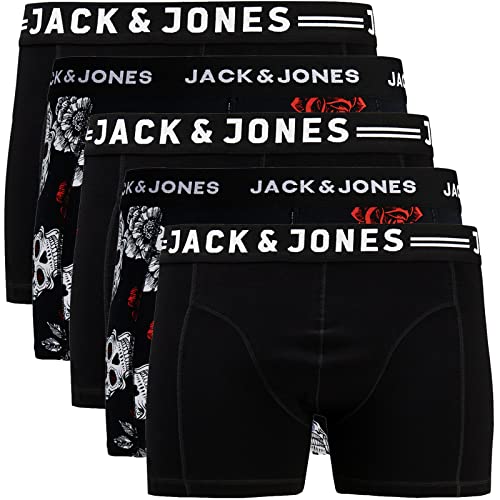JACK & JONES Boxershorts 5er Pack Herren Trunks Shorts Baumwoll Mix Unterhose (XL, 5er Pack Bunt #40) von JACK & JONES