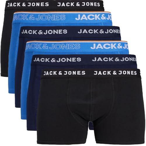 JACK & JONES Boxershorts 6er Pack Herren Trunks Shorts Baumwoll Mix Unterhose d.9a43 (L, Mehrfarbig Bunt @27) von JACK & JONES