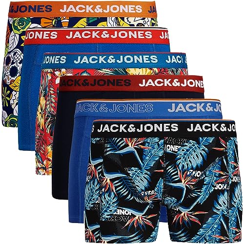 JACK & JONES Boxershorts 6er Pack Herren Trunks Shorts Baumwoll Mix Unterhose d.9a43 (XL - 6er, Mehrfarbig Bunt @8) von JACK & JONES