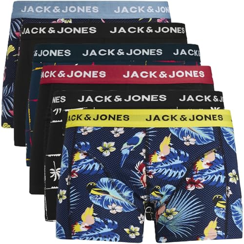 JACK & JONES Boxershorts 6er Pack Herren Trunks Shorts Baumwoll Mix Unterhose d.9a43 (XXL, Mehrfarbig Bunt @29) von JACK & JONES