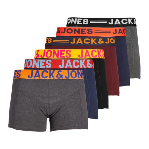 JACK & JONES Boxershorts 6er Pack Herren Trunks Shorts Baumwoll Mix Unterhose Mehrpack, Größe:M, Farbe:Mix 7 JACK & JONES Boxershorts 6er Pack Herren Trunks Shorts Baumwoll Mix Unterhose Mehrpack, Größe:M, Farbe:Mix 7 von JACK & JONES