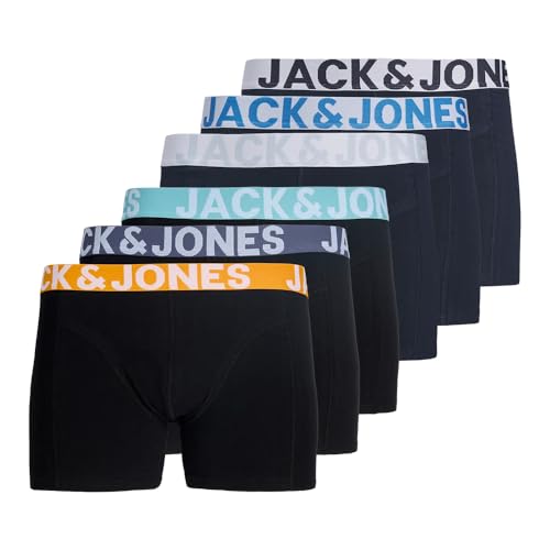 JACK & JONES Boxershorts 6er Pack Herren Trunks Shorts Baumwoll Mix Unterhose Mehrpack, Größe:S, Farbe:Mehrfarbig 3 JACK & JONES Boxershorts 6er Pack Herren Trunks Shorts Baumwoll Mix Unterhose Mehrpack, Größe:S, Farbe:Mehrfarbig 3 von JACK & JONES