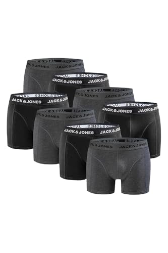 JACK & JONES Herren JACPUT Trunks 8 Pack 12259926, Dark Grey Melange/Mix 8, XL von JACK & JONES
