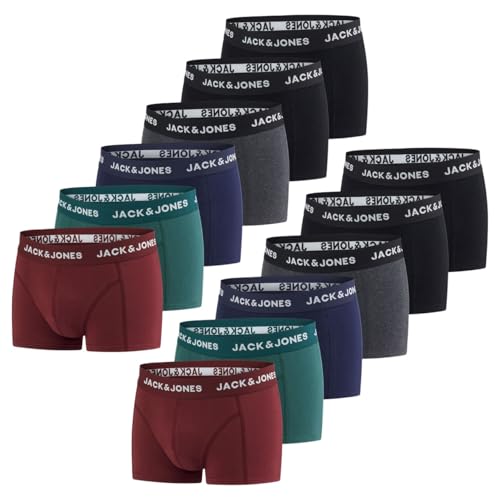 JACK & JONES Boxershorts Herren 12er Pack JACJEANS Trunks Basic Boxer Stretch Unterhosen Unterwäsche Retroshorts Set Baumwolle, Größe:M, Farbe:Farbmix 2 JACK & JONES Boxershorts Herren 12er Pack JACJEANS Trunks Basic Boxer Stretch Unterhosen Unterwäsche Retroshorts Set Baumwolle, Größe:M, Farbe:Farbmix 2 von JACK & JONES