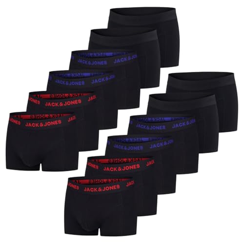 JACK & JONES Boxershorts Herren 12er Pack JACJEANS Trunks Basic Boxer Stretch Unterhosen Unterwäsche Retroshorts Set Baumwolle, Größe:XXL, Farbe:Farbmix 4 JACK & JONES Boxershorts Herren 12er Pack JACJEANS Trunks Basic Boxer Stretch Unterhosen Unterwäsche Retroshorts Set Baumwolle, Größe:XXL, Farbe:Farbmix 4 von JACK & JONES